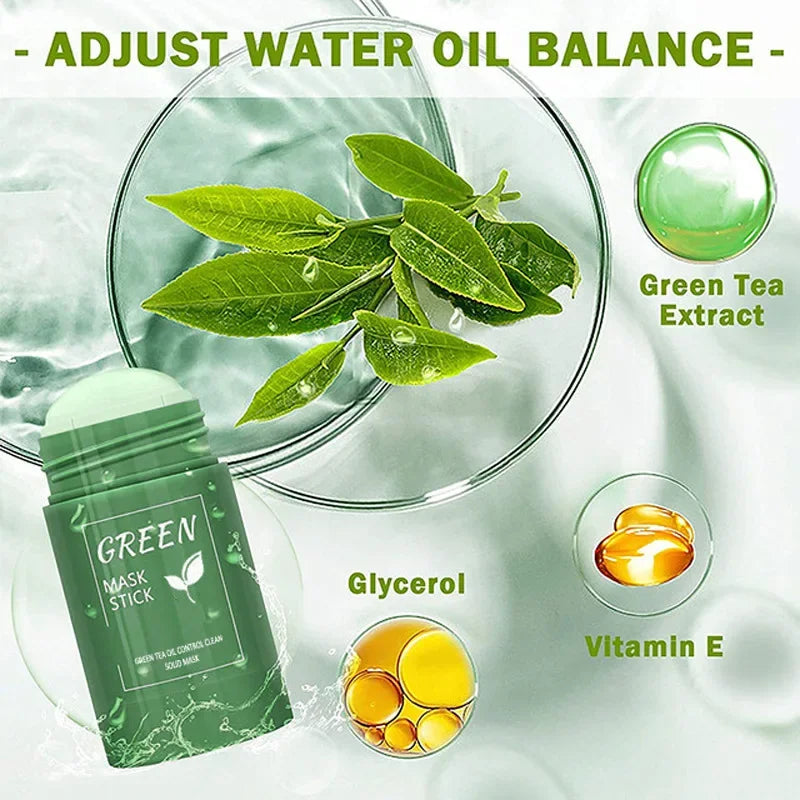 Mascarilla sólida de té verde – limpieza profunda y poros más finos