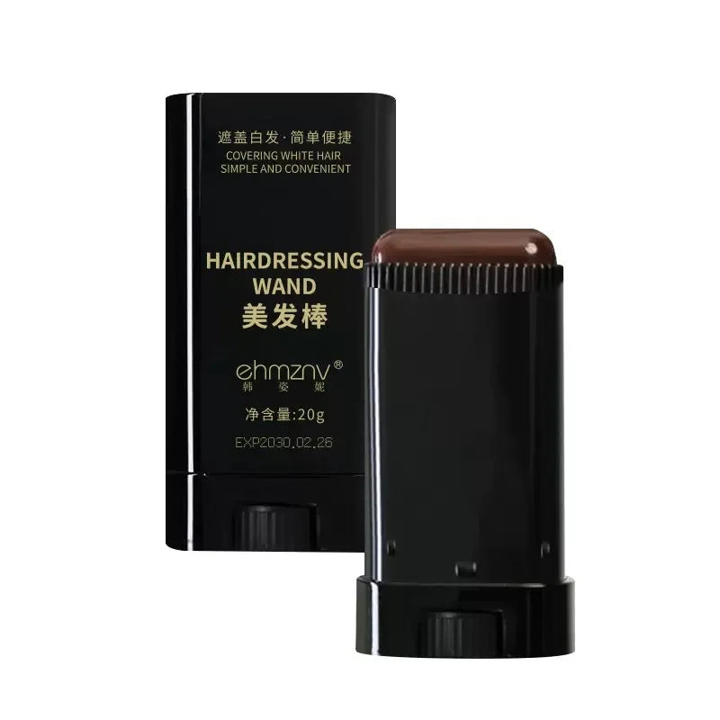 2in1 Hair Dye Stick with Combs Temporary Hair Coloring Covered White Hairs Hairline Pen Washable Black Brown Coffee Long Lasting