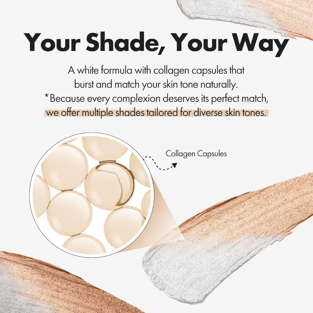 BLANC Cover Cream Stick V - Base coreana que muda de cor com pincel destacável - Base de maquiagem de cobertura total a média (201 Fair, 12,8 g)